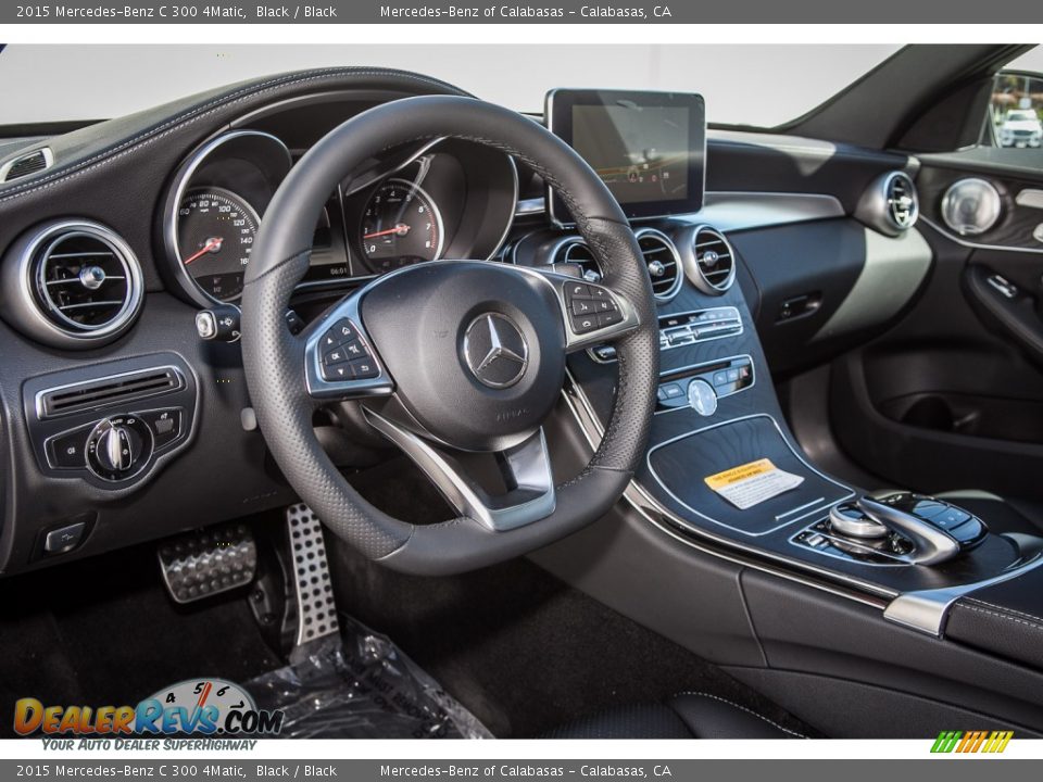 2015 Mercedes-Benz C 300 4Matic Black / Black Photo #5