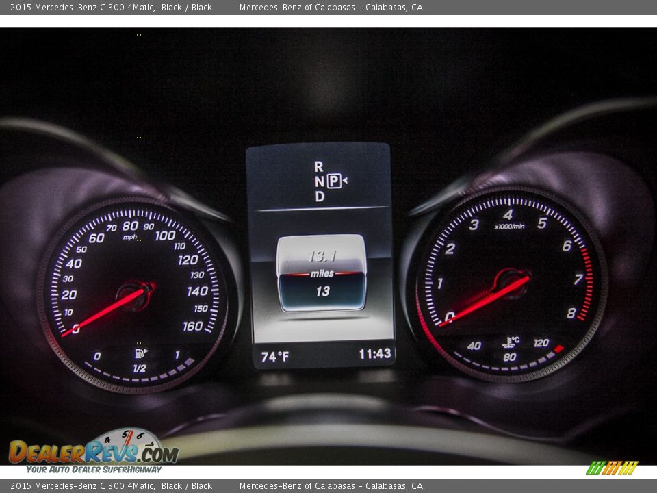 2015 Mercedes-Benz C 300 4Matic Black / Black Photo #6