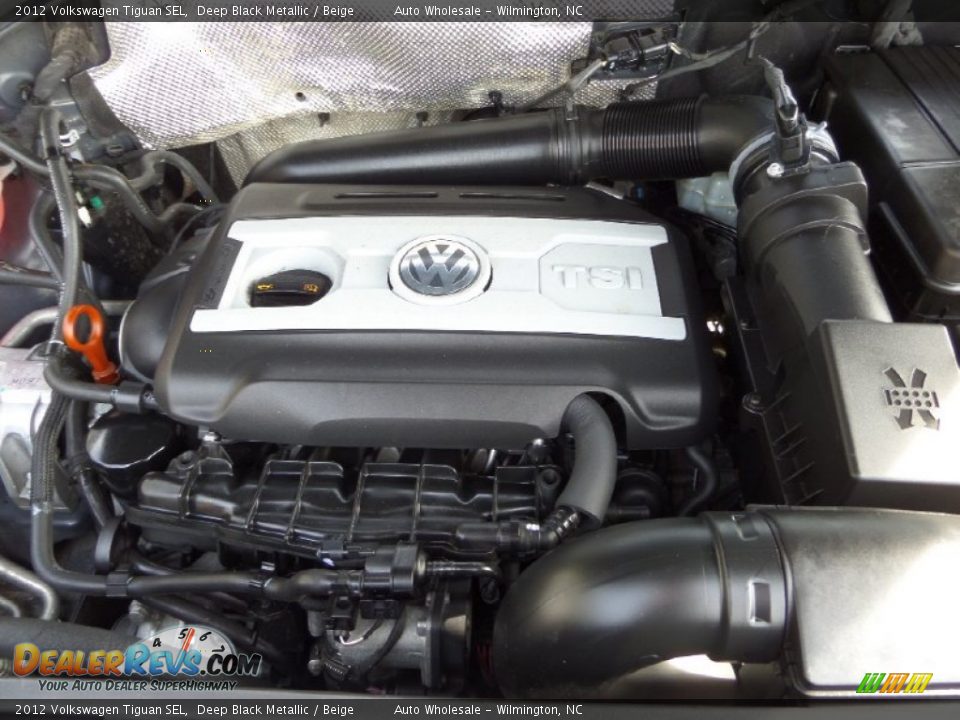 2012 Volkswagen Tiguan SEL Deep Black Metallic / Beige Photo #6