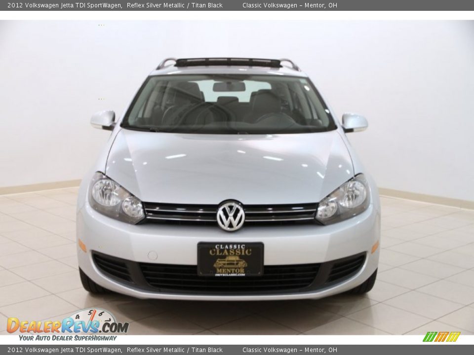 2012 Volkswagen Jetta TDI SportWagen Reflex Silver Metallic / Titan Black Photo #2