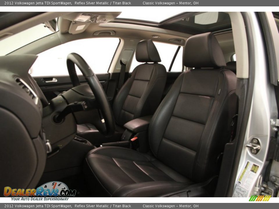 2012 Volkswagen Jetta TDI SportWagen Reflex Silver Metallic / Titan Black Photo #5