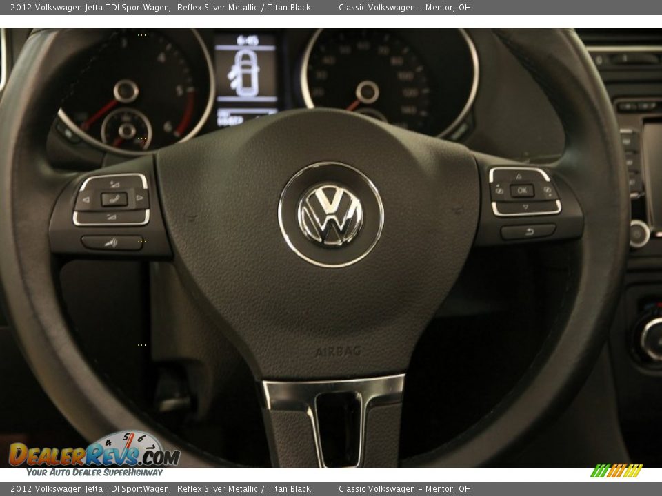 2012 Volkswagen Jetta TDI SportWagen Reflex Silver Metallic / Titan Black Photo #6