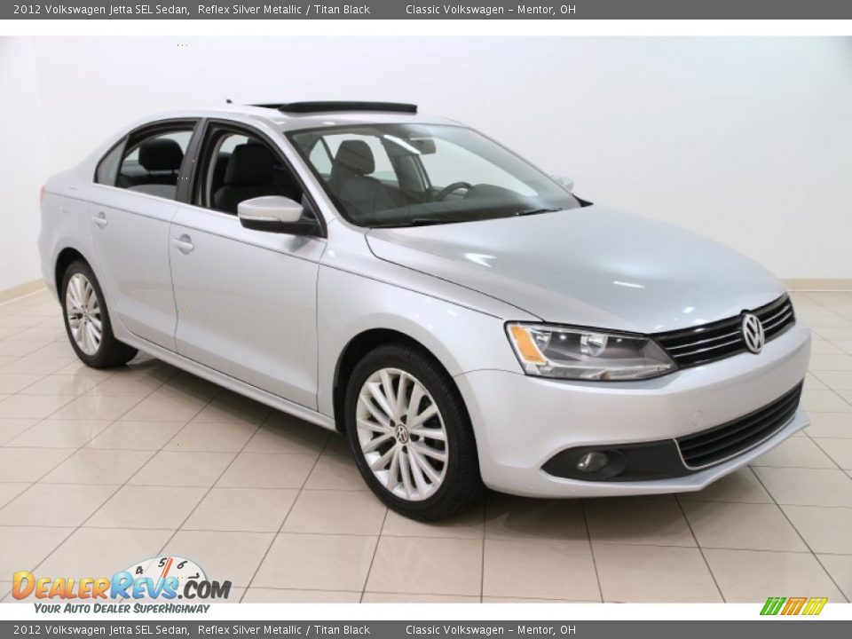 2012 Volkswagen Jetta SEL Sedan Reflex Silver Metallic / Titan Black Photo #1