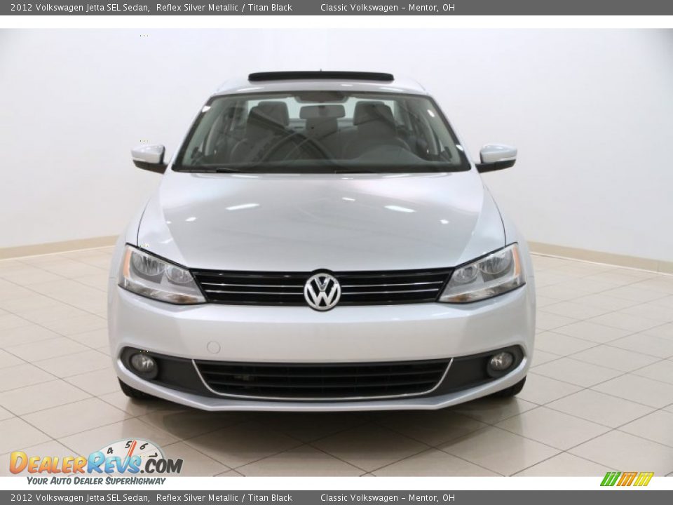 2012 Volkswagen Jetta SEL Sedan Reflex Silver Metallic / Titan Black Photo #2