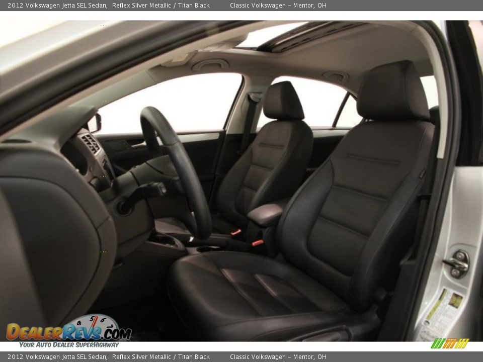 2012 Volkswagen Jetta SEL Sedan Reflex Silver Metallic / Titan Black Photo #5