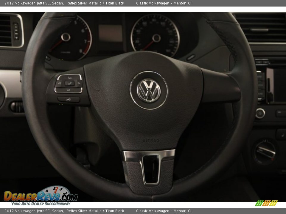 2012 Volkswagen Jetta SEL Sedan Reflex Silver Metallic / Titan Black Photo #6