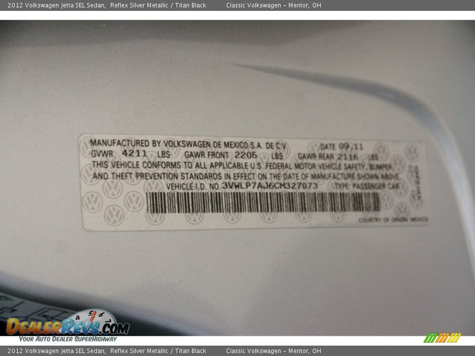 2012 Volkswagen Jetta SEL Sedan Reflex Silver Metallic / Titan Black Photo #23