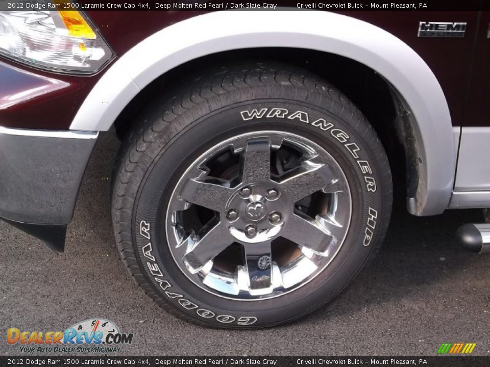 2012 Dodge Ram 1500 Laramie Crew Cab 4x4 Deep Molten Red Pearl / Dark Slate Gray Photo #3