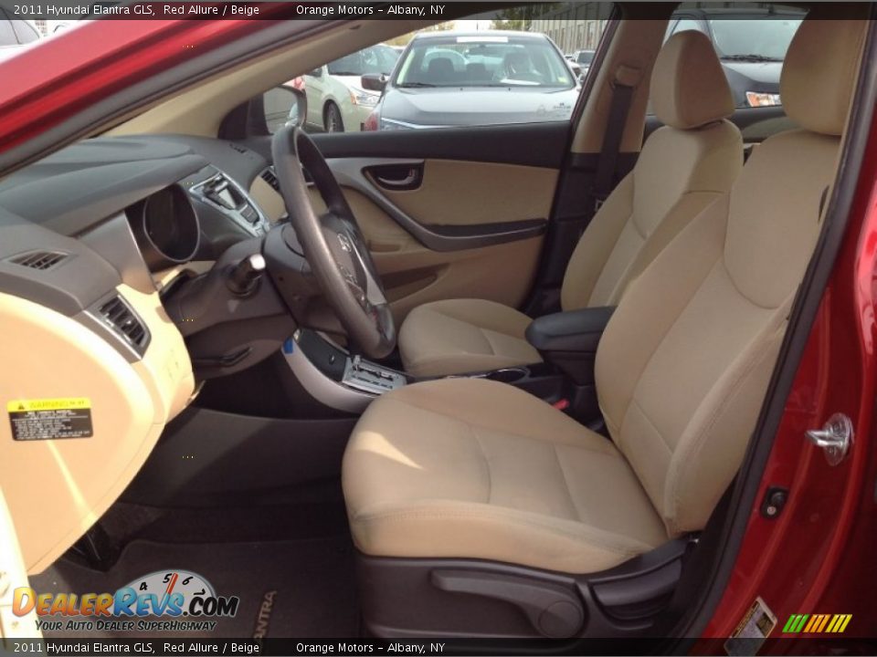 2011 Hyundai Elantra GLS Red Allure / Beige Photo #9