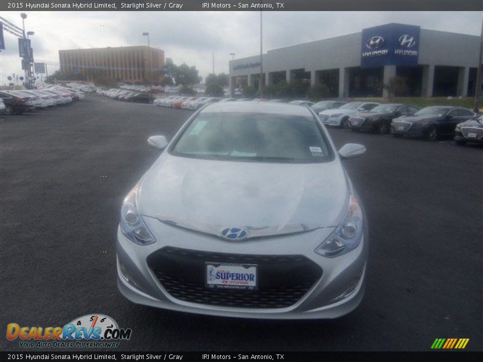 2015 Hyundai Sonata Hybrid Limited Starlight Silver / Gray Photo #2