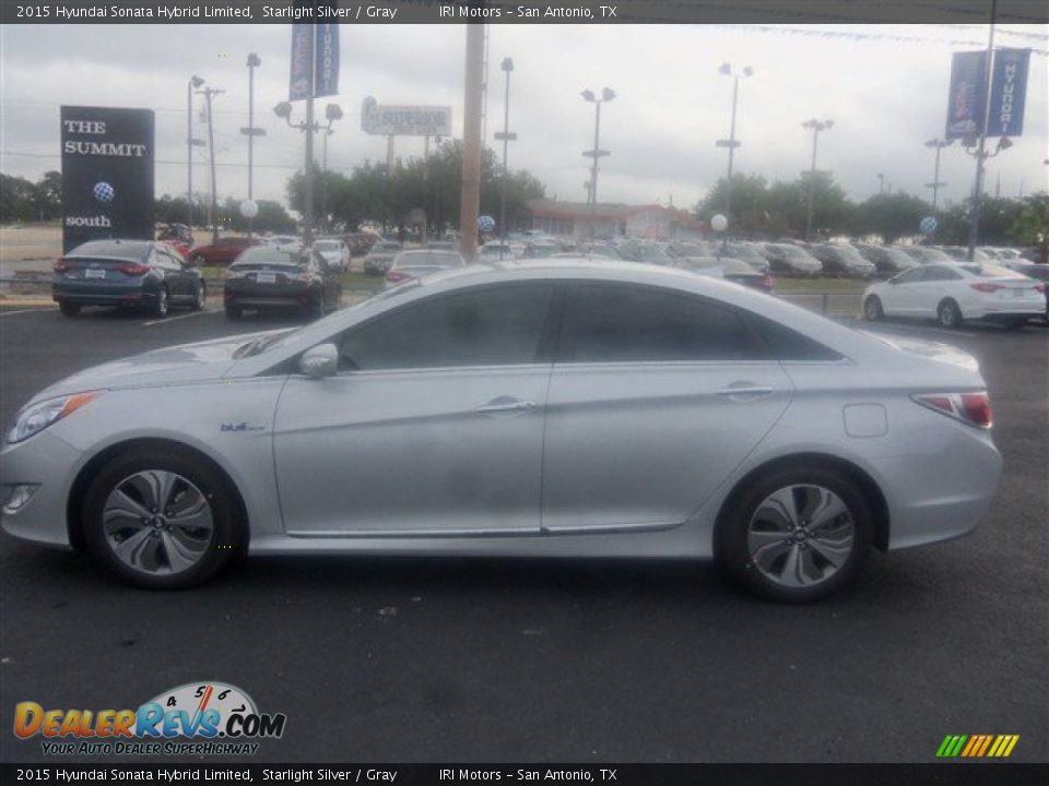 2015 Hyundai Sonata Hybrid Limited Starlight Silver / Gray Photo #3