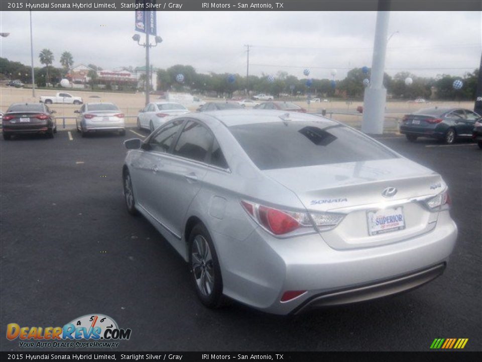 2015 Hyundai Sonata Hybrid Limited Starlight Silver / Gray Photo #4