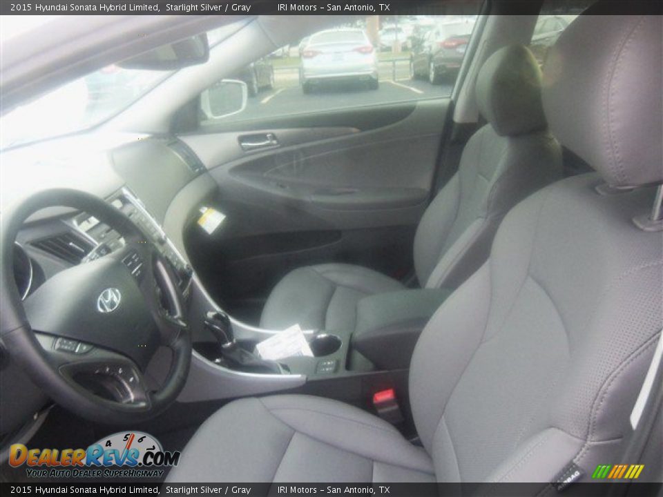 2015 Hyundai Sonata Hybrid Limited Starlight Silver / Gray Photo #6