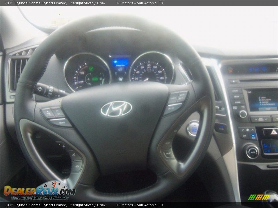 2015 Hyundai Sonata Hybrid Limited Starlight Silver / Gray Photo #7
