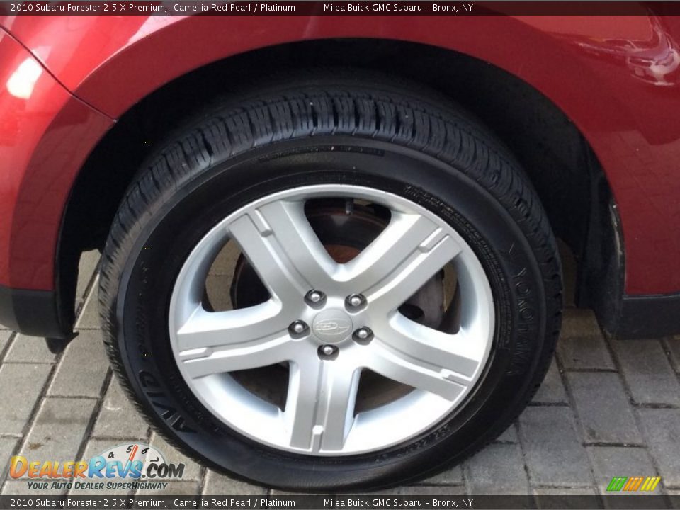 2010 Subaru Forester 2.5 X Premium Camellia Red Pearl / Platinum Photo #3