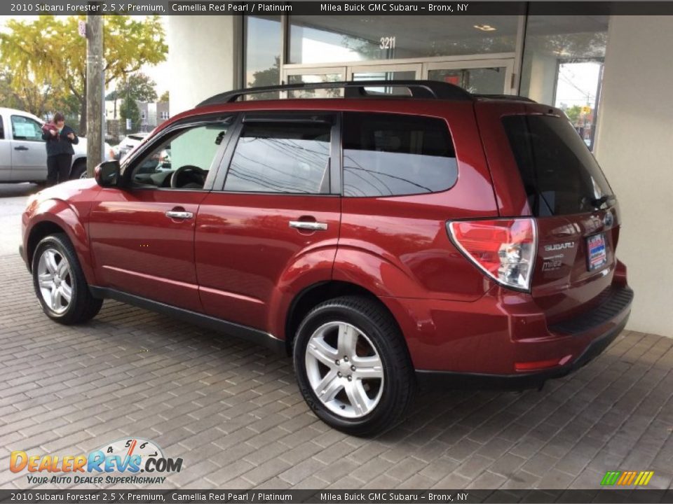 2010 Subaru Forester 2.5 X Premium Camellia Red Pearl / Platinum Photo #4