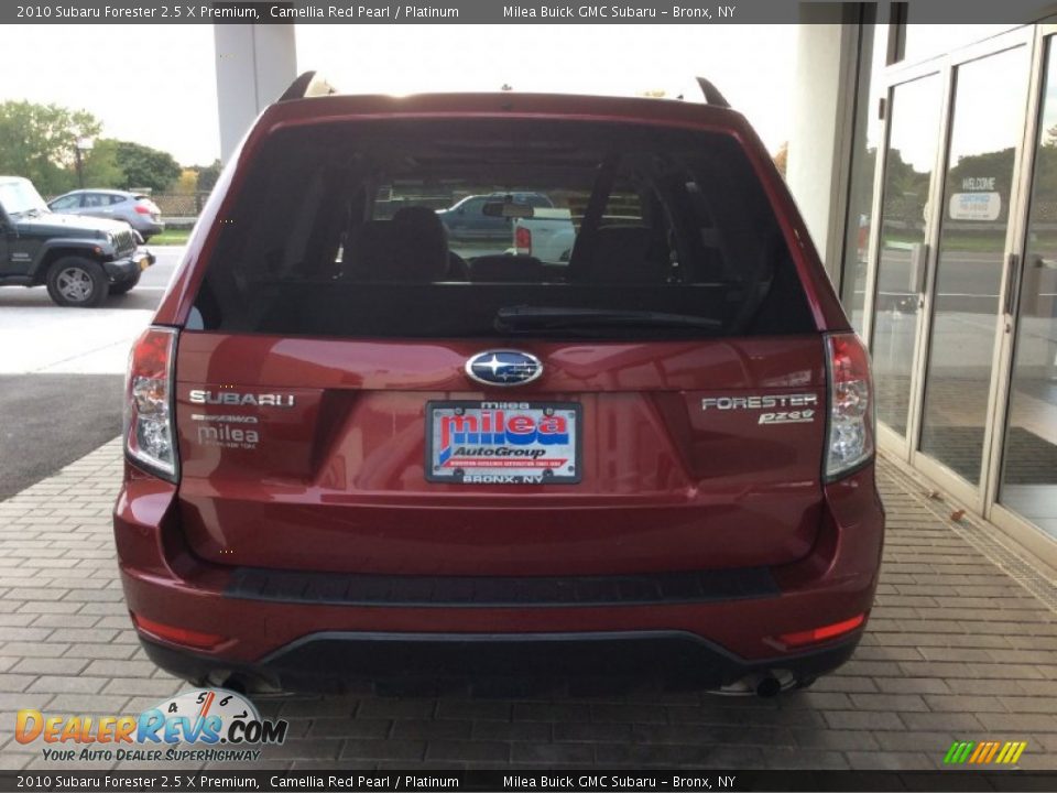 2010 Subaru Forester 2.5 X Premium Camellia Red Pearl / Platinum Photo #5