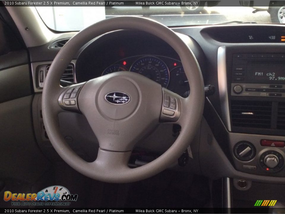 2010 Subaru Forester 2.5 X Premium Camellia Red Pearl / Platinum Photo #11