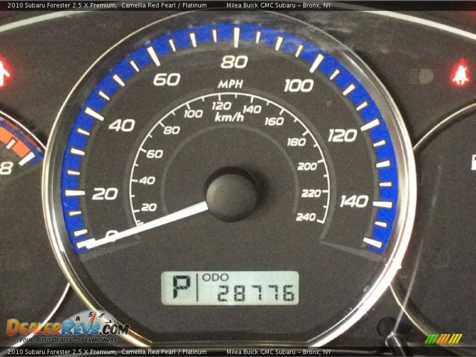 2010 Subaru Forester 2.5 X Premium Camellia Red Pearl / Platinum Photo #12