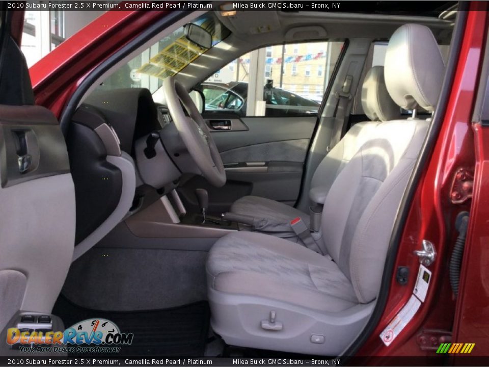 2010 Subaru Forester 2.5 X Premium Camellia Red Pearl / Platinum Photo #14