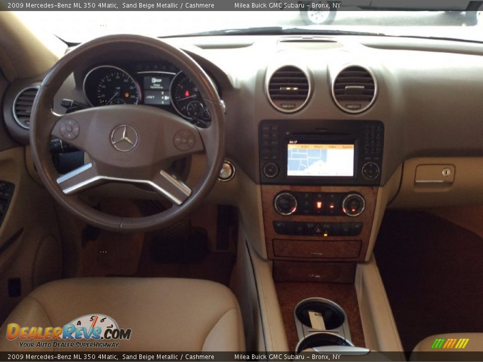 2009 Mercedes-Benz ML 350 4Matic Sand Beige Metallic / Cashmere Photo #9