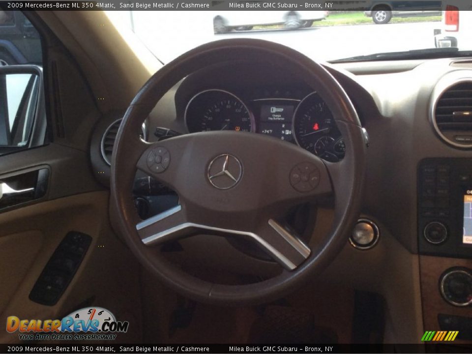 2009 Mercedes-Benz ML 350 4Matic Sand Beige Metallic / Cashmere Photo #11