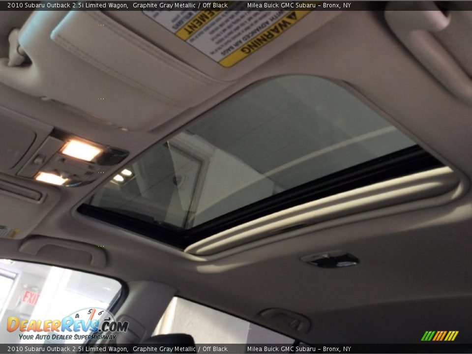 2010 Subaru Outback 2.5i Limited Wagon Graphite Gray Metallic / Off Black Photo #14