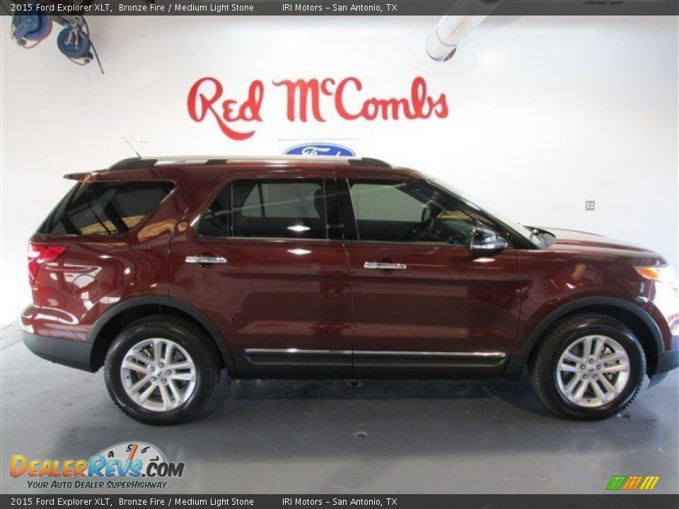 2015 Ford Explorer XLT Bronze Fire / Medium Light Stone Photo #9
