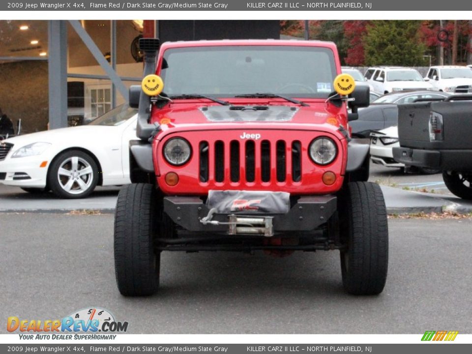 2009 Jeep Wrangler X 4x4 Flame Red / Dark Slate Gray/Medium Slate Gray Photo #2