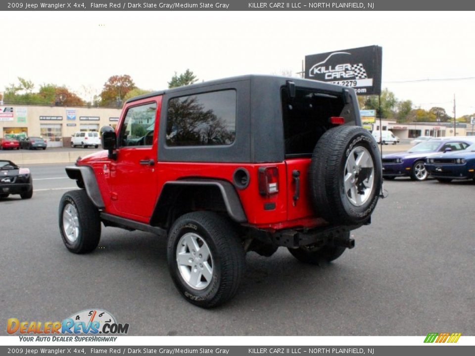 2009 Jeep Wrangler X 4x4 Flame Red / Dark Slate Gray/Medium Slate Gray Photo #5