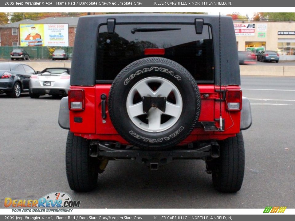 2009 Jeep Wrangler X 4x4 Flame Red / Dark Slate Gray/Medium Slate Gray Photo #6