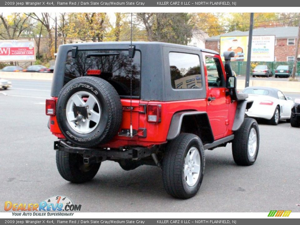 2009 Jeep Wrangler X 4x4 Flame Red / Dark Slate Gray/Medium Slate Gray Photo #7