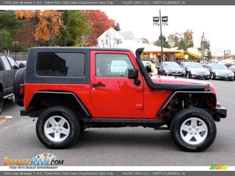 2009 Jeep Wrangler X 4x4 Flame Red / Dark Slate Gray/Medium Slate Gray Photo #8
