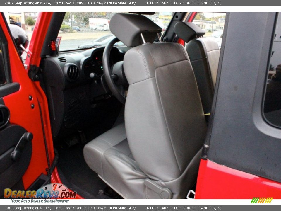 2009 Jeep Wrangler X 4x4 Flame Red / Dark Slate Gray/Medium Slate Gray Photo #14