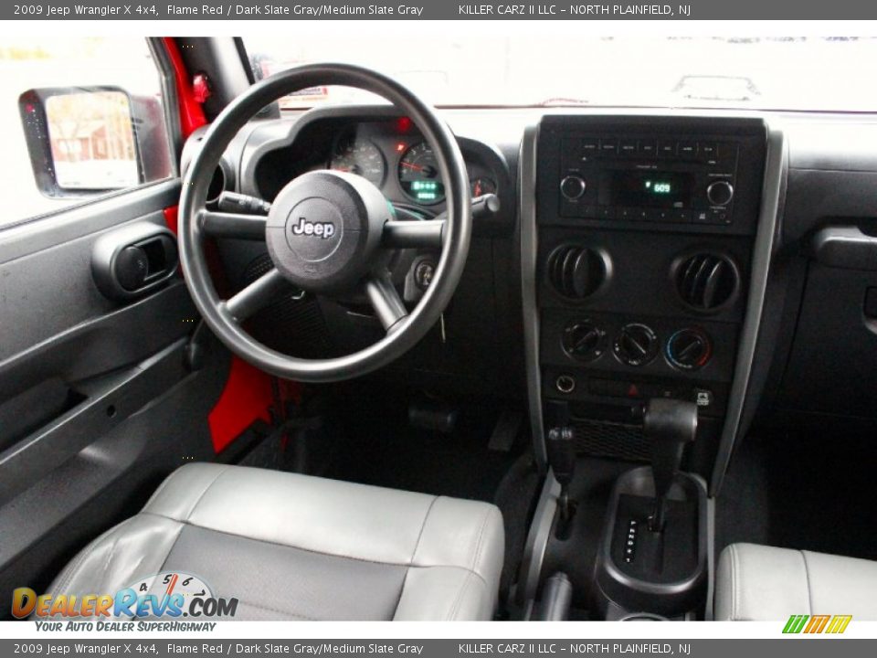 2009 Jeep Wrangler X 4x4 Flame Red / Dark Slate Gray/Medium Slate Gray Photo #16