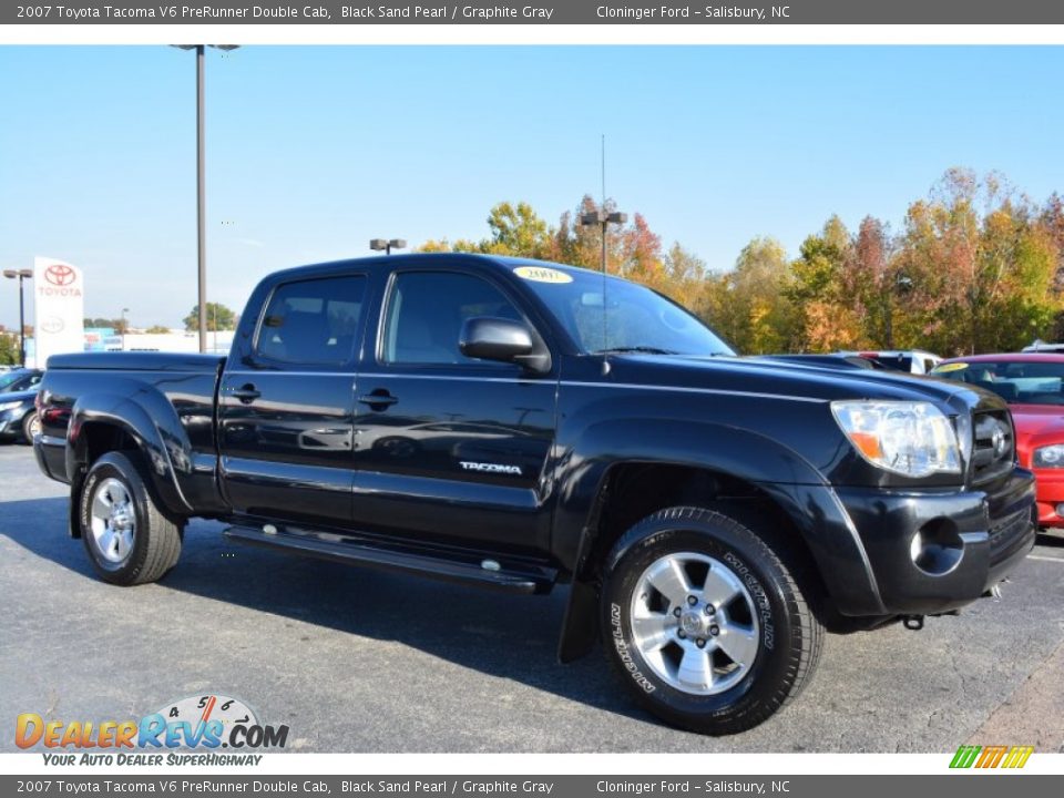 2007 Toyota Tacoma V6 PreRunner Double Cab Black Sand Pearl / Graphite Gray Photo #1