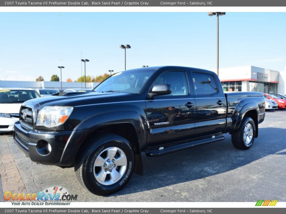 2007 Toyota Tacoma V6 PreRunner Double Cab Black Sand Pearl / Graphite Gray Photo #7