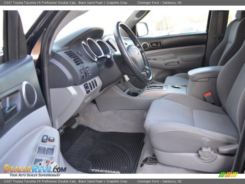 2007 Toyota Tacoma V6 PreRunner Double Cab Black Sand Pearl / Graphite Gray Photo #9