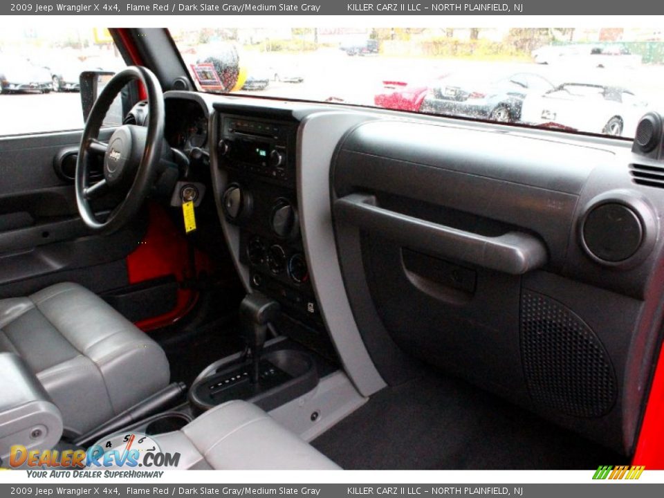 2009 Jeep Wrangler X 4x4 Flame Red / Dark Slate Gray/Medium Slate Gray Photo #25