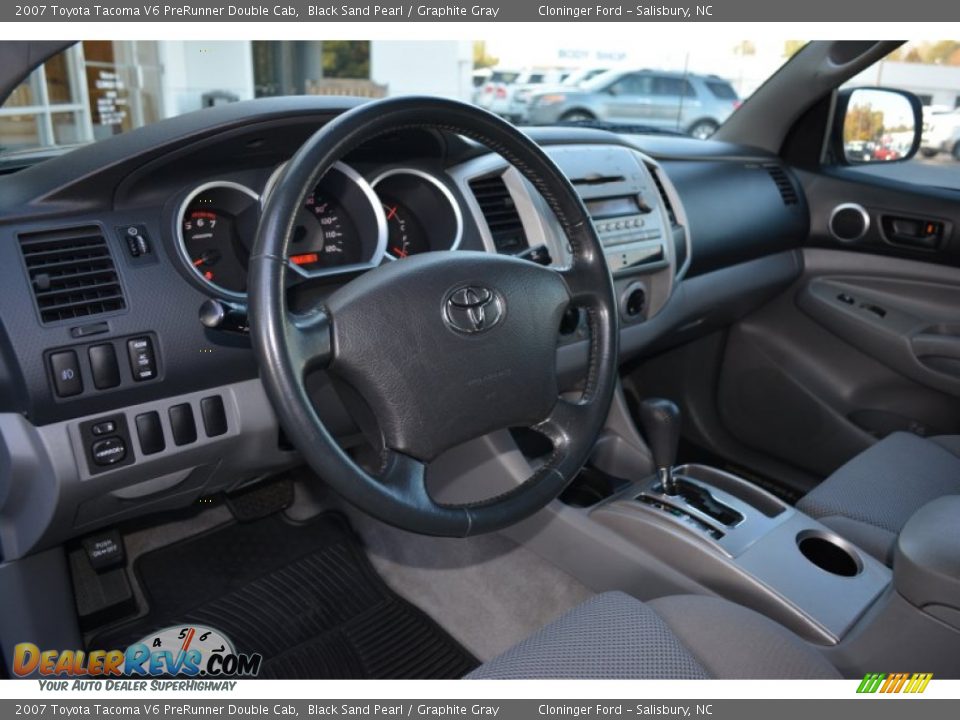 2007 Toyota Tacoma V6 PreRunner Double Cab Black Sand Pearl / Graphite Gray Photo #10