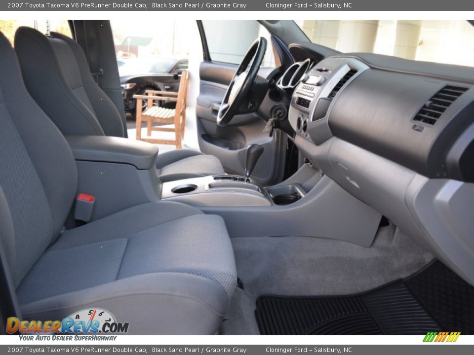 2007 Toyota Tacoma V6 PreRunner Double Cab Black Sand Pearl / Graphite Gray Photo #14