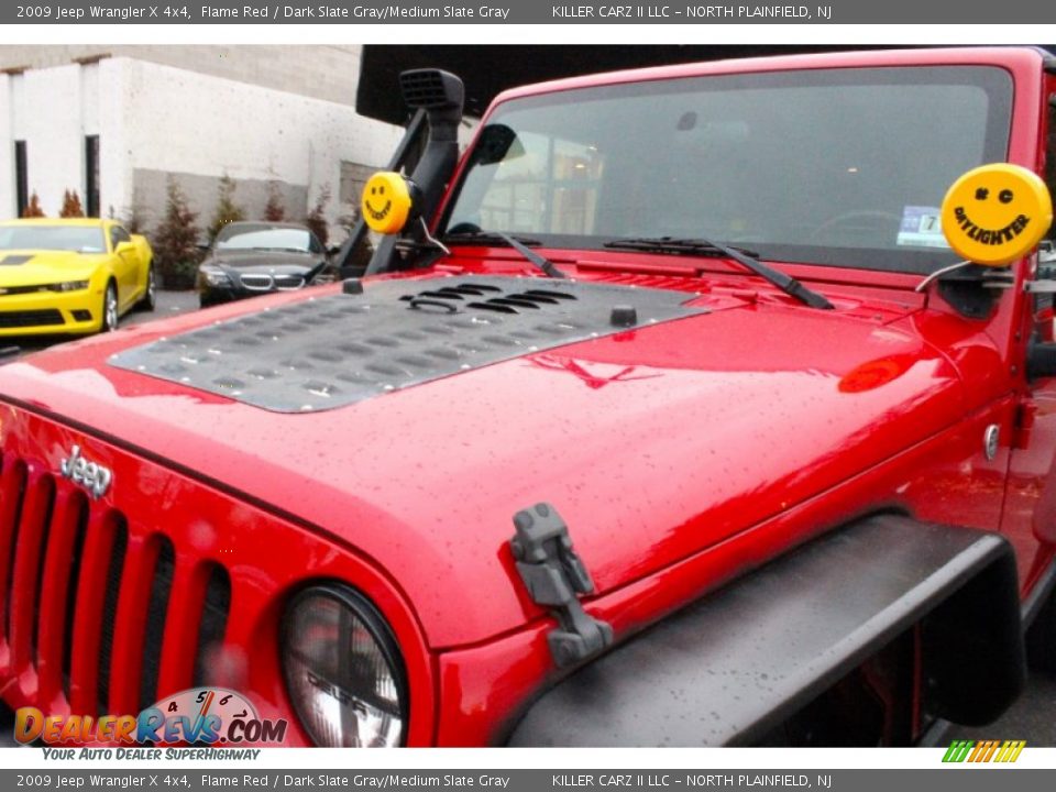 2009 Jeep Wrangler X 4x4 Flame Red / Dark Slate Gray/Medium Slate Gray Photo #34