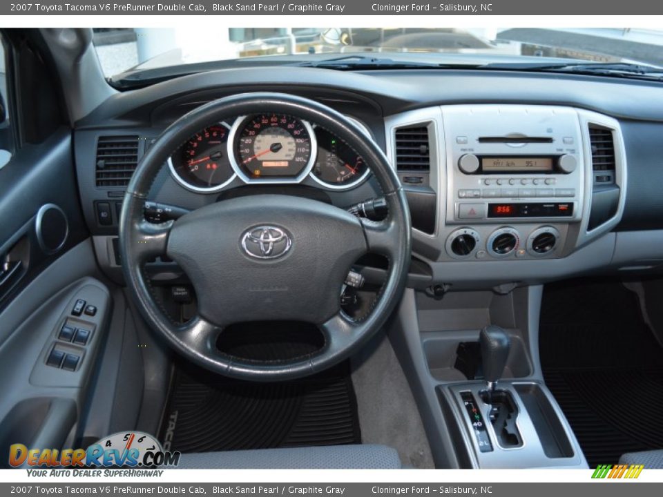 2007 Toyota Tacoma V6 PreRunner Double Cab Black Sand Pearl / Graphite Gray Photo #19