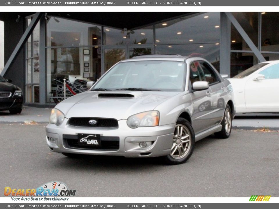 2005 Subaru Impreza WRX Sedan Platinum Silver Metallic / Black Photo #3