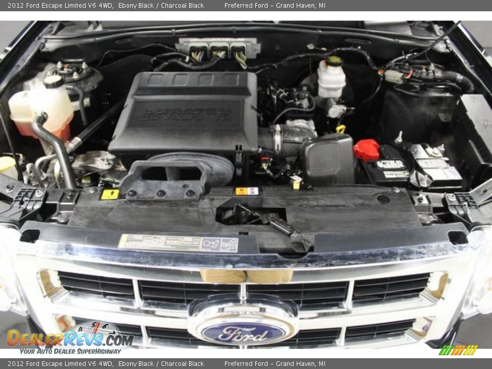 2012 Ford Escape Limited V6 4WD Ebony Black / Charcoal Black Photo #12