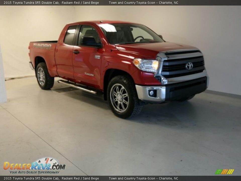 2015 Toyota Tundra SR5 Double Cab Radiant Red / Sand Beige Photo #4