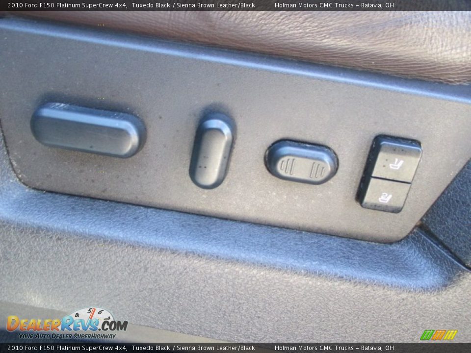 2010 Ford F150 Platinum SuperCrew 4x4 Tuxedo Black / Sienna Brown Leather/Black Photo #10