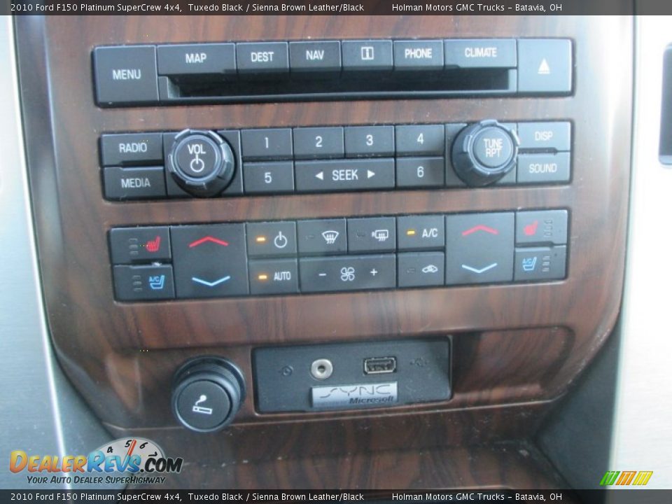 2010 Ford F150 Platinum SuperCrew 4x4 Tuxedo Black / Sienna Brown Leather/Black Photo #17