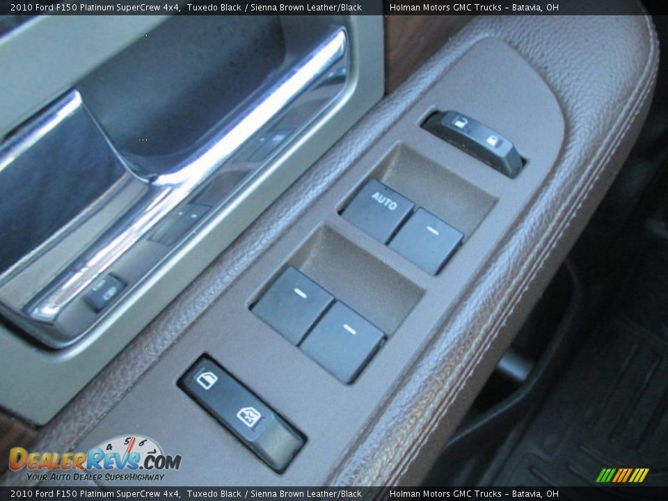 2010 Ford F150 Platinum SuperCrew 4x4 Tuxedo Black / Sienna Brown Leather/Black Photo #25