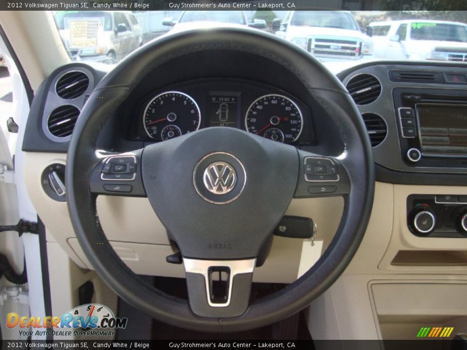 2012 Volkswagen Tiguan SE Candy White / Beige Photo #13